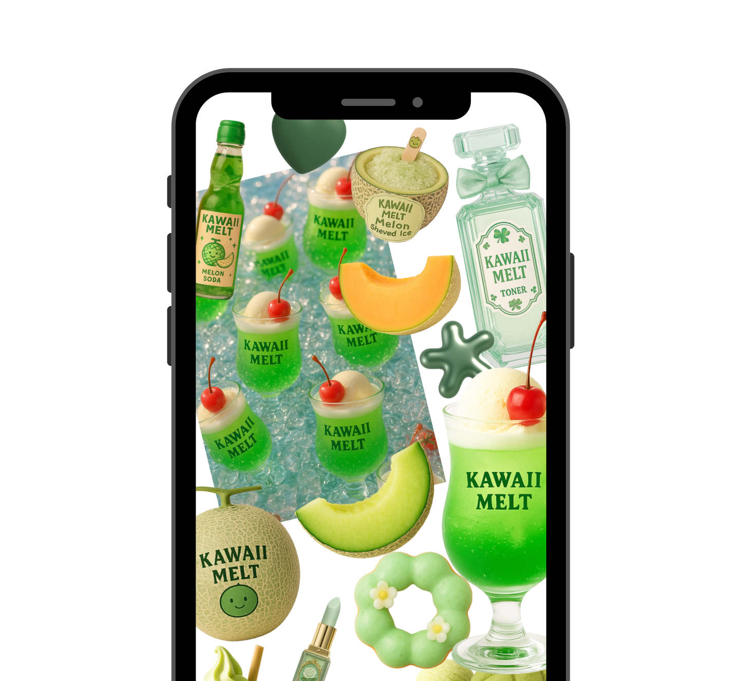 Melon Soda Phone Wallpaper V2