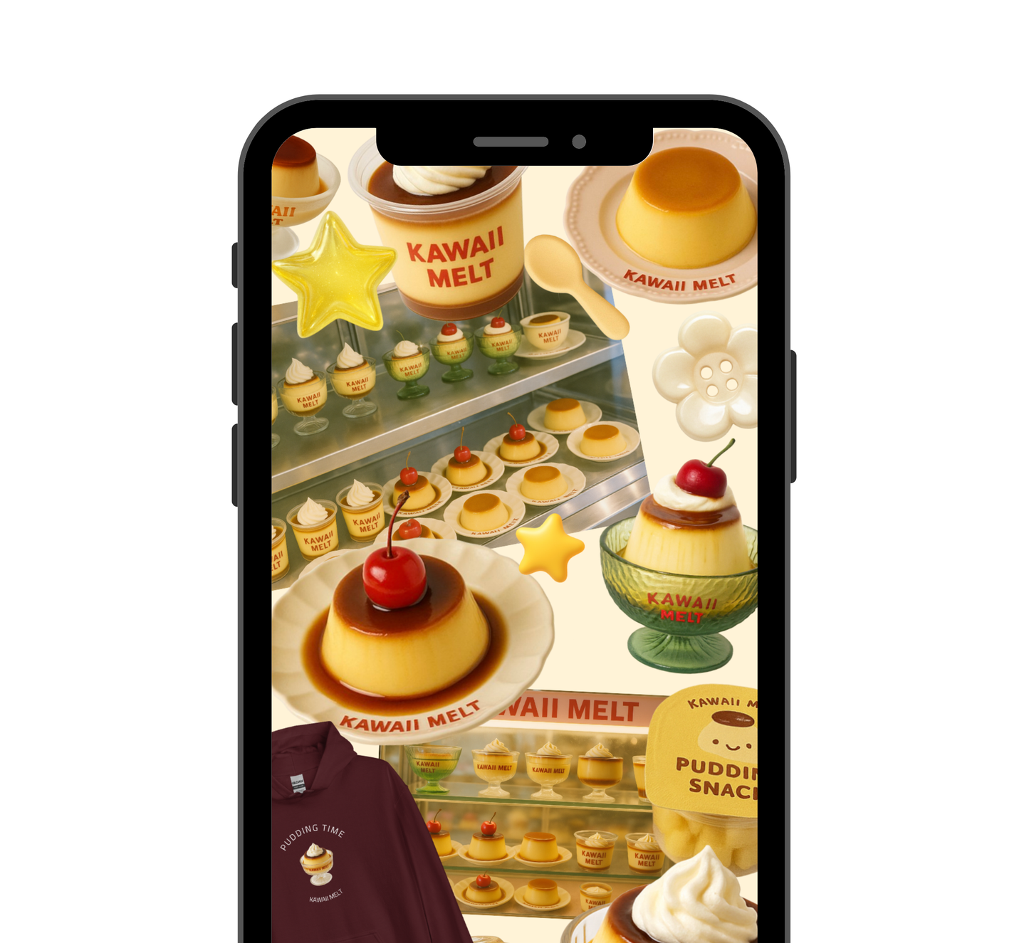 Pudding Time Phone Wallpaper V1